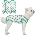 thumbnail image 1 of TONY HOBY Pet Clothes Sleeveless Dog Pajamas Dog Jumpsuit PJS with Stripes for Summer Girl Green, S, 1 of 8