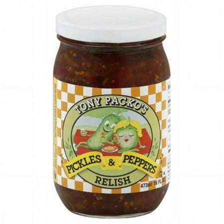 TONY PACKOS PACKO PICKLE & PEPPER REL-16 OZ -Pack of 12