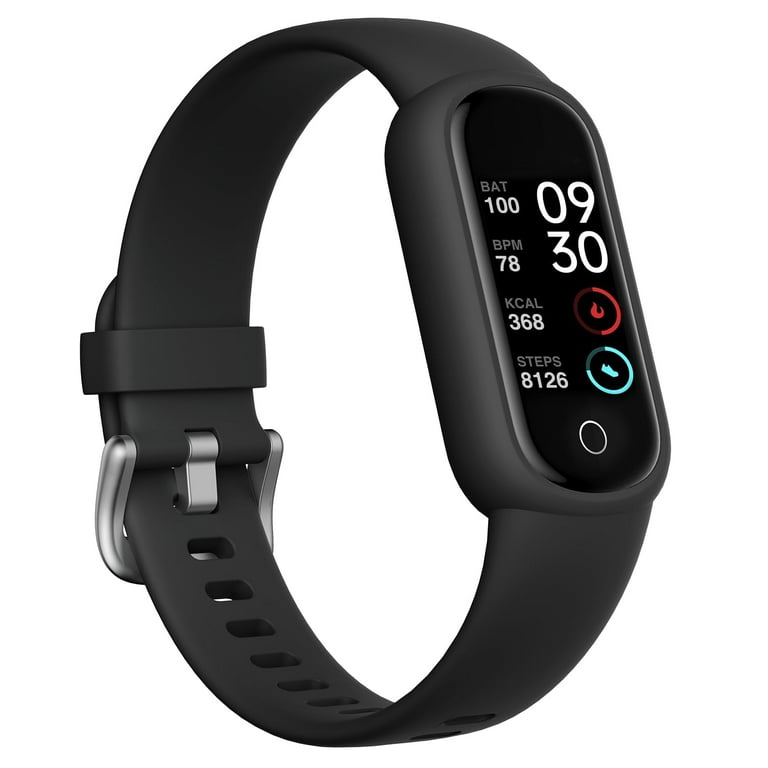 TOOBUR Band 8 Fitness Tracker for Women Men IP68 Waterproof Activity Tracker Pedometer Compatible Android iOS Black