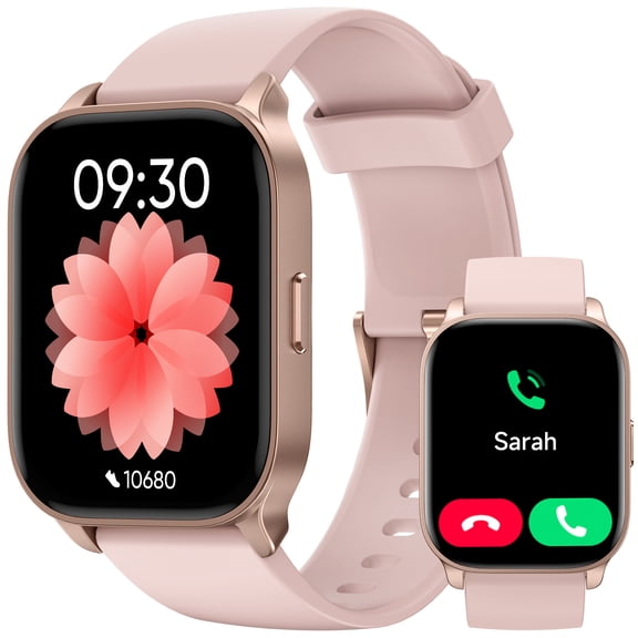 TOOBUR Smart Watch, 2.01''HD Touchscreen IP68 Waterproof, Fitness Smartwatch for Women Compatible Android IOS, Pink