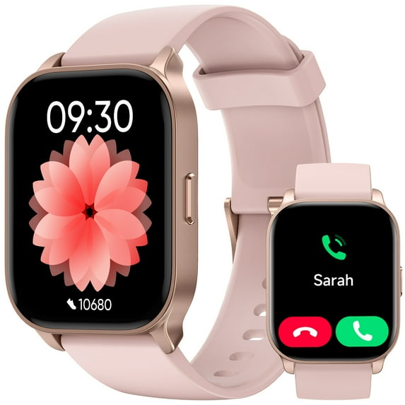 TOOBUR Smart Watch, 2.01''HD Touchscreen IP68 Waterproof, Fitness Smartwatch for Women Compatible Android IOS, Pink