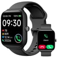 thumbnail image 1 of TOOBUR Smart Watch for Women Men, 1.95'' Fitness Tracker, Answer/Make Calls, Smartwatch Compatible Android IOS, IP68 Waterproof, Black, 1 of 8