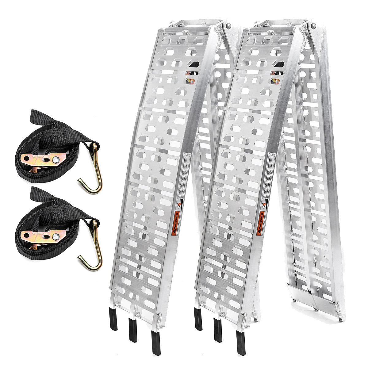 UBesGoo Pair 7.5' Aluminum Lawnmower ATV Motorcycle Truck Loading Ramp