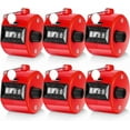 thumbnail image 1 of TOODOO 6 Pack Hand Tally Counter 4 Digit Mechanical Palm Clicker Plastic Hand Held Counter Clicker with Metal Finger Ring for School Golf Sports Events Office Stadium, 1 of 10