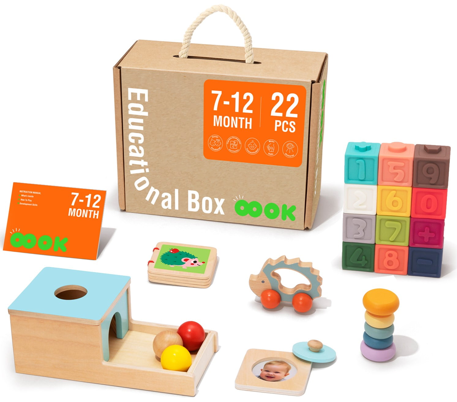 TOOKYLAND Early Learning Toy Bundle 6 in 1 Box Educational Montessori Play Set Wooden Baby Toys 7 12 Months Old Walmart