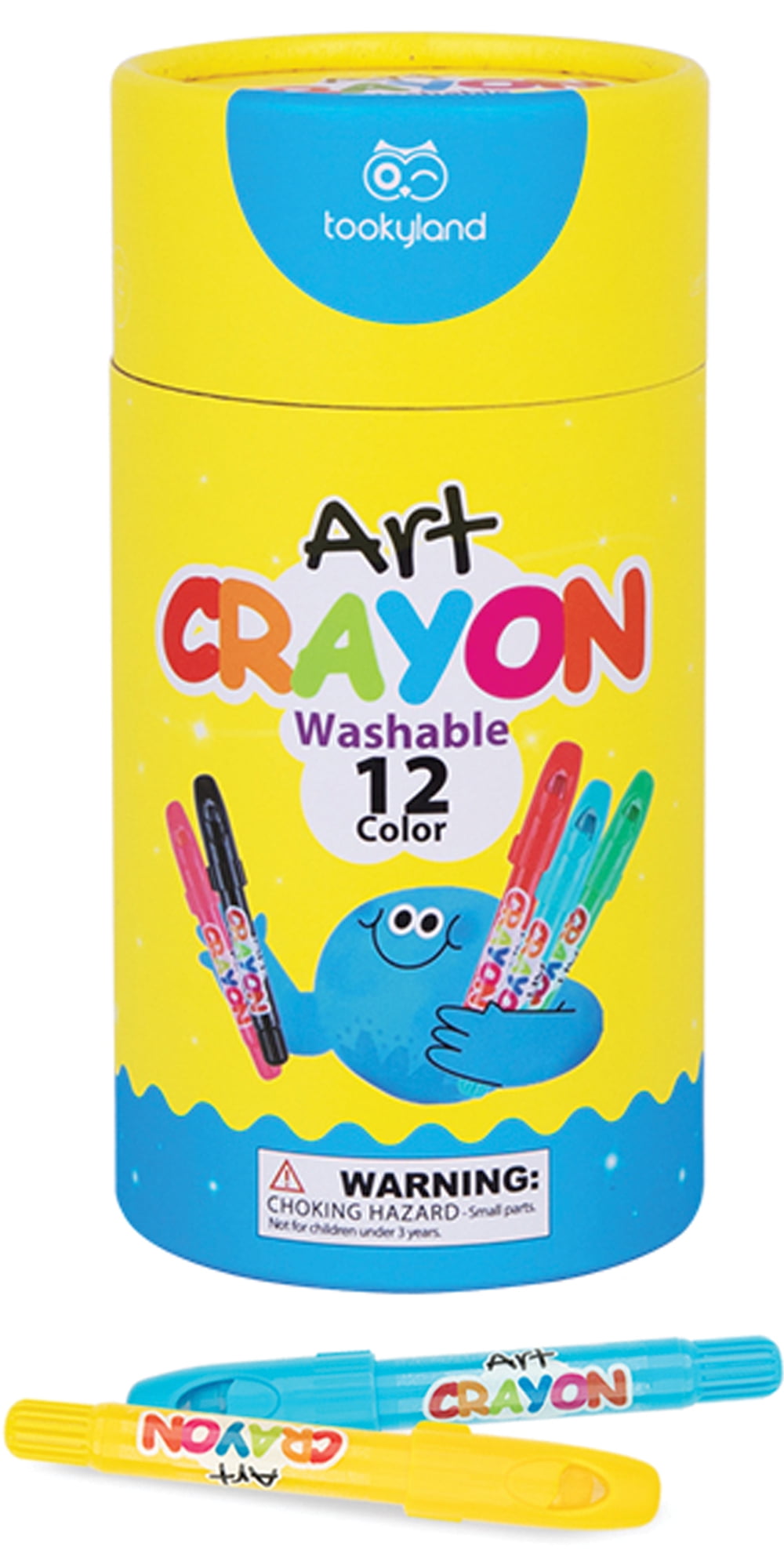 TOOKYLAND Washable Gel Crayons Set - Silky Crayons, Twist Up and Non ...