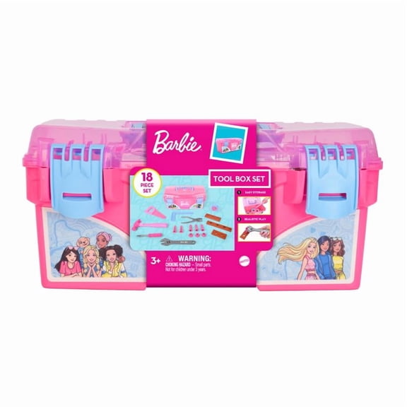 TOOL BOX BARBIE PNK 13"(Pack of 1)