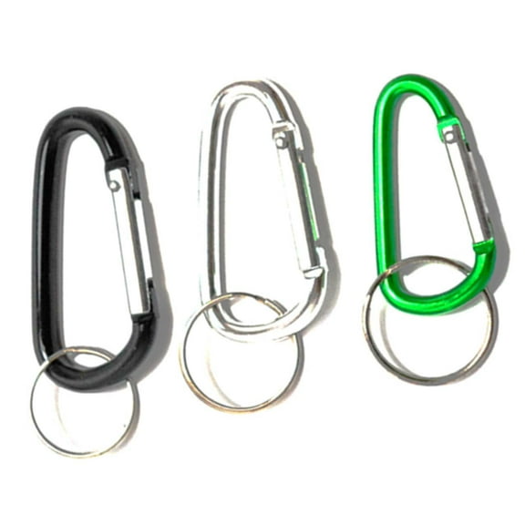 TOOL ESSENTIALS 3-Piece Aluminum Carabiners Set | 1.75" (4.4 cm), 2" (5.1 cm), 2.5" (6.4 cm) Sizes | For Camping, Hiking & Rigging | Vibrant Colors