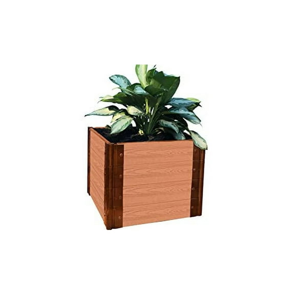 TOOL-FREE CLASSIC SIENNA 2' X 2' X 22" RAISED GARDEN BED - 1" PROFILE