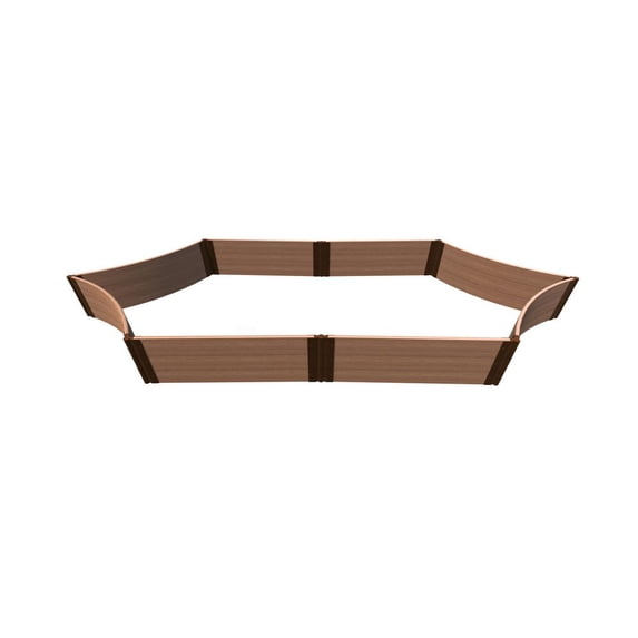 CLASSIC SIENNA 'SILVER SALVER' - 6' X 16' X 16.5" SCALLOPED RAISED GARDEN BED - 1" PROFILE