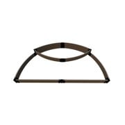 TOOL-FREE UPTOWN BROWN 'BLACKBEARD'S HAT' - 6' X 8' 11" SEMI CIRCLE RAISED GARDEN BED (2 TIER TERRACE) - 1" PROFILE