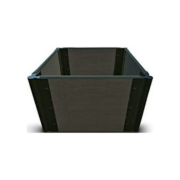 TOOL-FREE WEATHERED WOOD 2' X 2' X 16.5" RAISED GARDEN BED