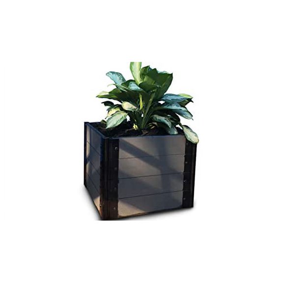 TOOL-FREE WEATHERED WOOD 2' X 2' X 22" RAISED GARDEN BED
