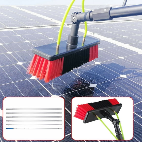 TOOL1SHOOO Window Cleaning Brush up to 26ft, Water Supply, Retractable High-Altitude Cleaning Kit, Glass Washer Squeegees for Shower Glass