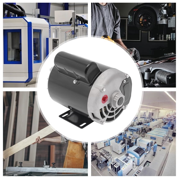TOOL1SHOoo 0.5HP Electric Motor,General Purpose Single Phase Motor 3450RPM 115/230V,CCW Rotation for Air Compressors