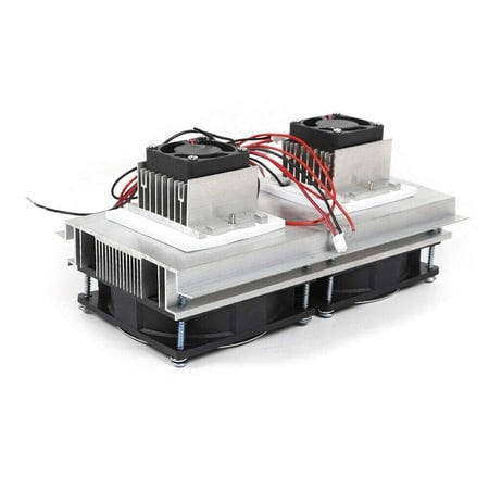 TOOL1SHOoo 140W 12V Double Fan Cooler Thermoelectric Peltier Refrigeration Cooling System Kit