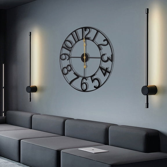 TOOL1SHOoo 24" Quartz Farmhouse Indoor Oversized Wall Clock, Silent Mechanism