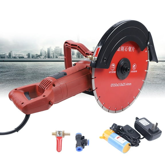 TOOL1SHOoo 3000W Electric Concrete Saw, 14 in Blade Concrete Cutting Machine Circular Saws 3800R/Min with Water Pipe for Concrete Granite Tile Masonry Saws