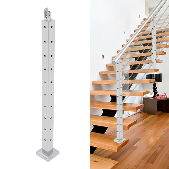 TOOL1SHOoo 36inch/42inch Stair Post, 304 Stainless Steel Handrail Railing Cable Railing Post