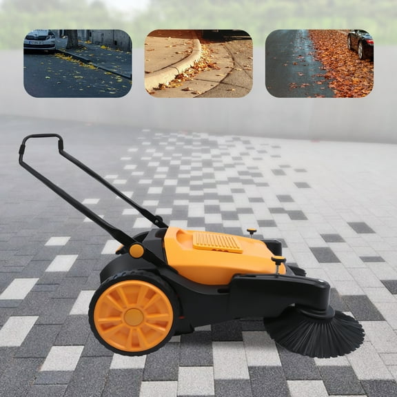 TOOL1SHOoo 41'' Hand Push Pavement Street Sweeping Cleaner