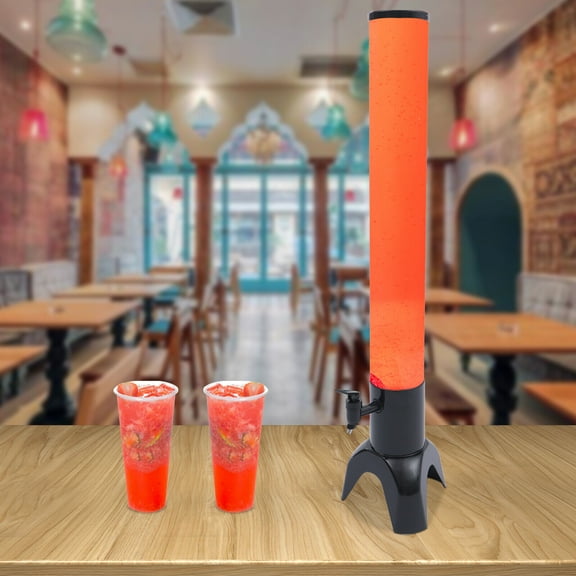 TOOL1SHOoo Beer Tower Dispenser,Clear Liquor Tower Dispenser with Removable Ice Tube,Beverage Tower Dispenser for Parties and Homes Game,3L