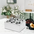 thumbnail image 1 of TOOL1SHOoo Commercial 6-Hole Stainless Steel Cylinder Flatware Silverware Utensil Holder Organizer, 1 of 12