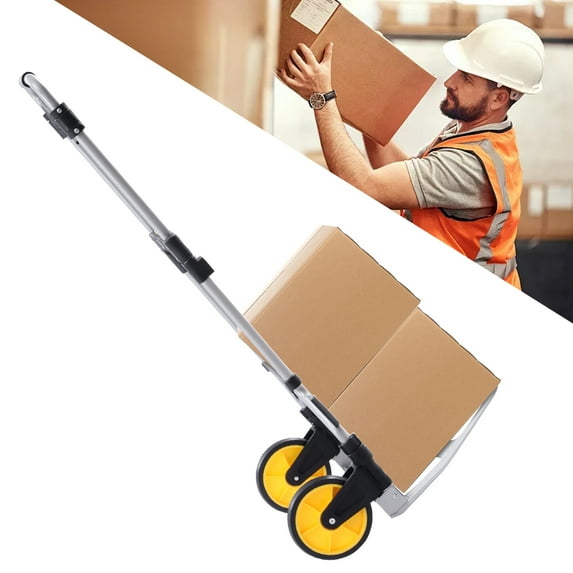 TOOL1SHOoo Folding Trolley Heavy Cargo Trolley Telescopic Handle Capacity 264 lbs