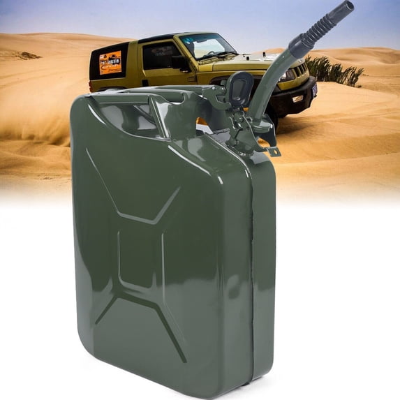 TOOL1SHOoo Fuel Can 5 Gallon 20L Steel Gasoline Gas Fuel Tank Military Emergency Backup USA