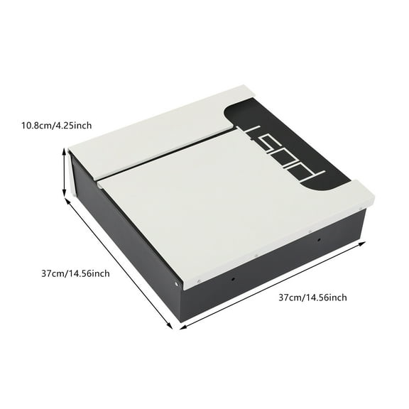 TOOL1SHOoo Large Mail Box with Newspaper Compartment and Key Lock