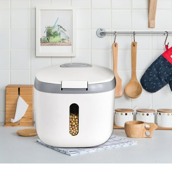 TOOL1SHOoo Large Sealed Grain Container with Measuring Cup Maximum Capacity 22.04 lbs Rice Dispenser