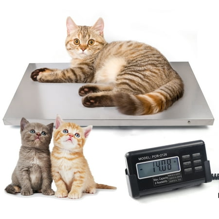 TOOL1SHOoo Mailroom Post Scale Digital 41" x 20.5" Stainless Platform Pet Animal Scale Max 660lbs/440lbs Capacity