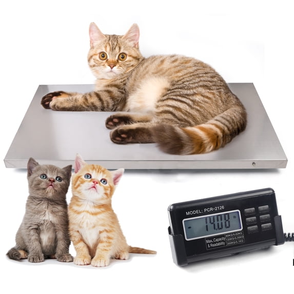 TOOL1SHOoo Mailroom Post Scale Digital 41" x 20.5" Stainless Platform Pet Animal Scale Max 660lbs/440lbs Capacity