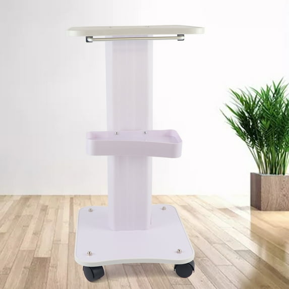 TOOL1SHOoo Mobile Beauty Car Beauty Instrument Storage Table Max Load 50kg White