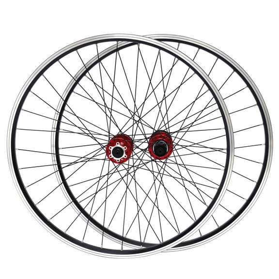 TOOL1SHOoo Mountain Bike Wheelset 29 Inch, Aluminum Alloy Rim Disc Brake MTB Wheelset, Quick Release Front Rear Wheels Black Bike Wheels