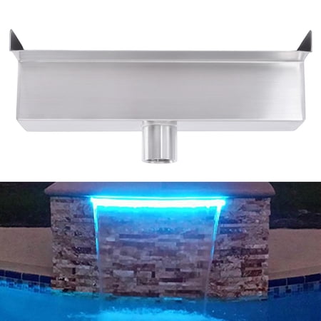 TOOL1SHOoo Pool Fountain Stainless Steel Swimming Pool Waterfall Spillway Garden Outdoor Pond Decor