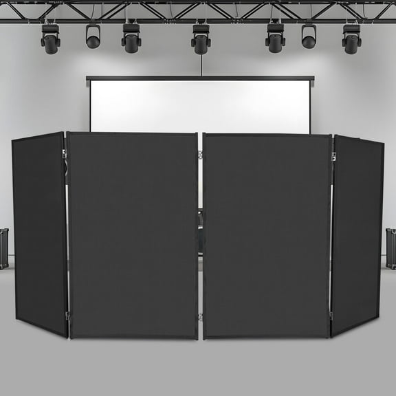 TOOL1SHOoo Portable DJ Facade Folding Event Booth Panels Cover Screen Black Detachable