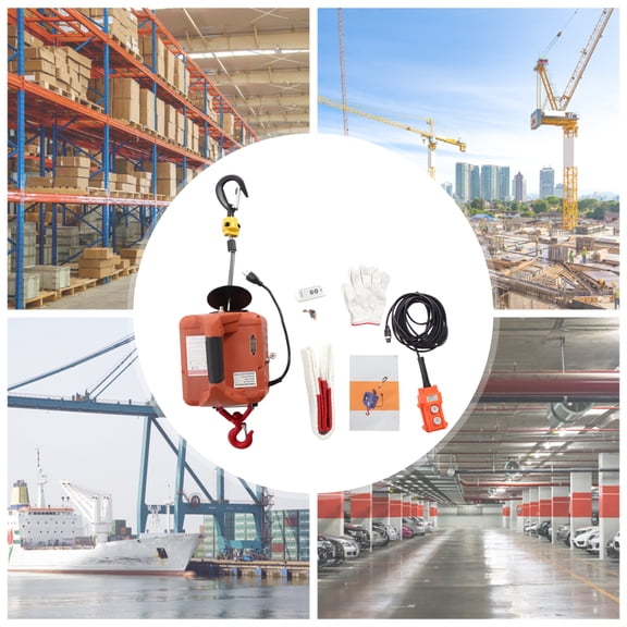 TOOL1SHOoo Portable Electric Winches, 440lbs/660/1100lbs Hoist Winch Crane Lift with Remote  Lifting Towing
