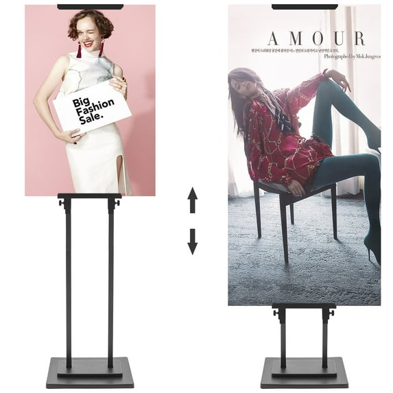 TOOL1SHOoo Poster Board Support Vertical Movable Double-sided Display Stand, Height Adjustable Advertising Atand Floor-Standing Sign Holder