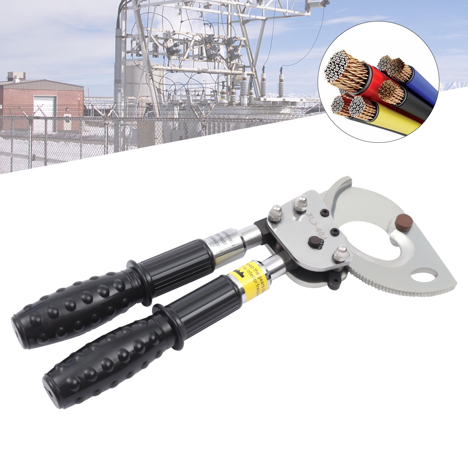 TOOL1SHOoo Ratchet Cable Cutter Ratcheting Cutter Heavy Duty Wire ...