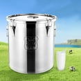 thumbnail image 1 of TOOL1SHOoo Stainless Steel Airtight Canister for Kitchen, Dry/Wet Food Rice Cereal Grain Canisters Container-Keep Flour, Sugar, Coffee, and Tea Fresh w/Handles+Lid (48L), 1 of 8