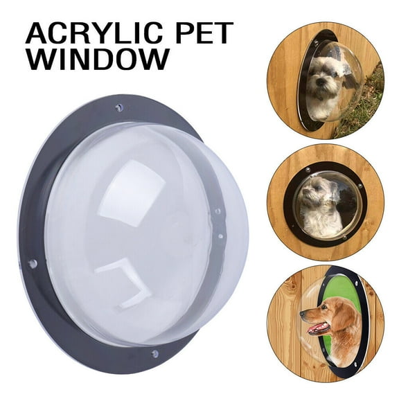 TOOL1SHOoo Transparent Pet Window, Acrylic Dome Dog Pet Fence Window 9.5" Diameter