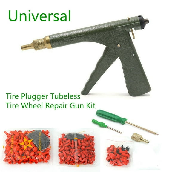 TOOL1SHOoo Universal Motorcycle Tire Plugger Kit Tubeless Tyre Wheel Repair Gun Plug Rubber