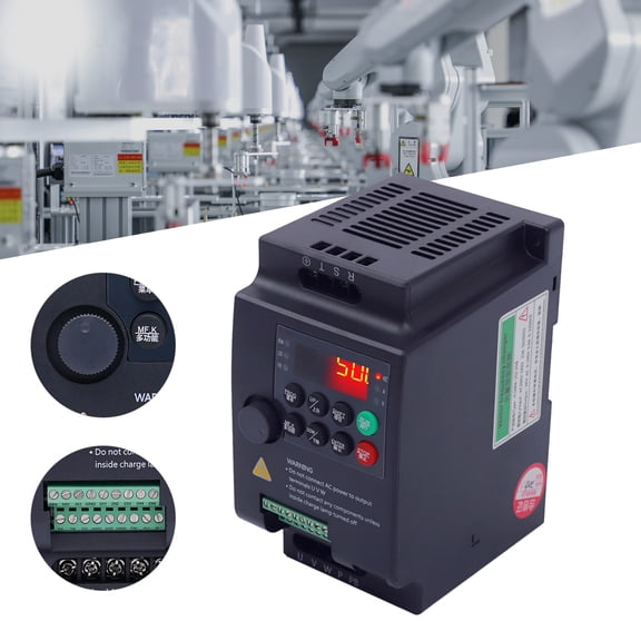 TOOL1SHOoo Variable Frequency Drive,AC 220V/2.2KW 3HP 10A CNC VFD Single Phase to 3 Phase Converter