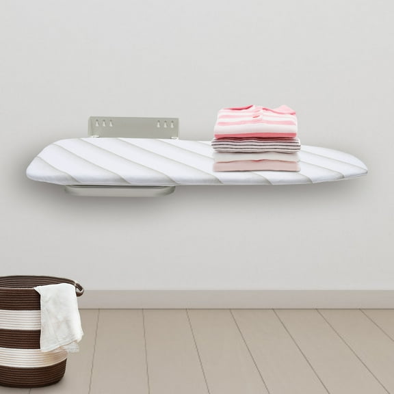 TOOL1SHOoo Wall Mounted Ironing Board Fold Drop Down Laundry Iron Boards, Space-Saving for Home, Apartment & Small Spaces