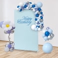 thumbnail image 1 of TOOL1SHOoo Wedding Pole Bracket with Pull Rod and Elastic Cloth Cover,Metal Stand Kit for Wedding/Ceremony/Party Decoration,4.92*6.56 ft,White,Blue, 1 of 11