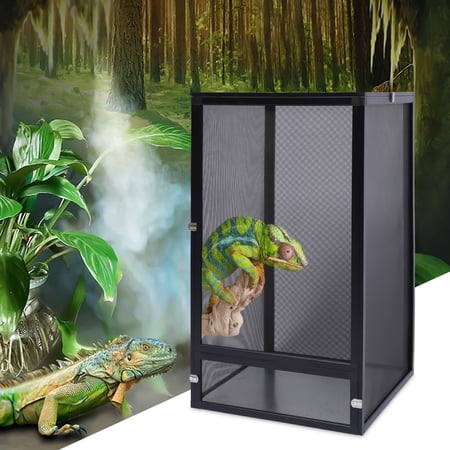 TOOL1SHOooClear Black Reptile Cage Lizard Snake Spider Terrarium Pet Tank Breeding Box