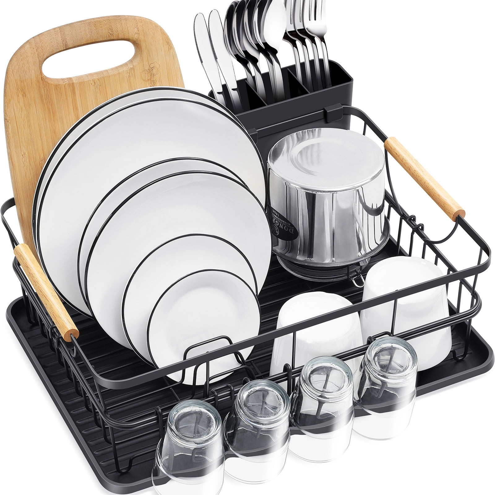 22 Inch Dish Drainer Rack - 2 Tier Dish Holder Dish Rack Organizer – C –  Icydeals