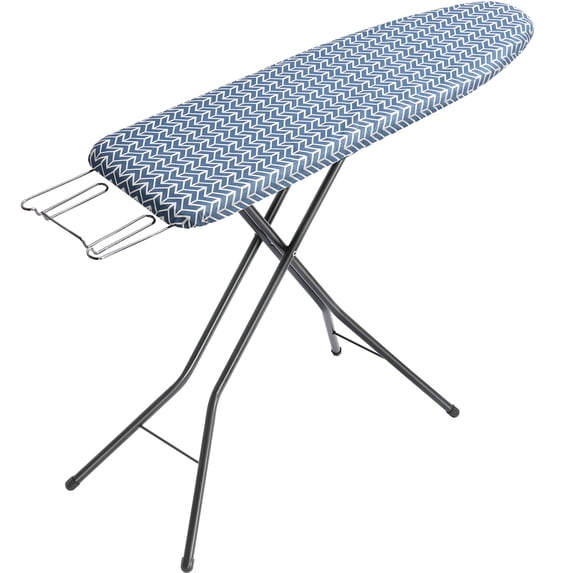 TOOLF Ironing Board, Iron Board with Heat Resistant Cover & Iron Rest, 7 Height Adjustable, 43x13 in, Blue