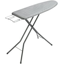 TOOLF Ironing Board, Iron Board with Heat Resistant Cover & Iron Rest, 7 Height Adjustable, 43x13 in, Gray