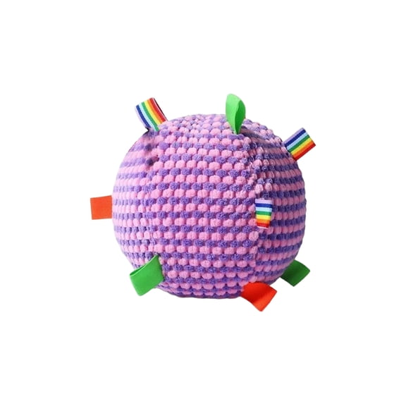 TOOLGOOD Dog Toy Sound-Making Balls, Bell Rolling Teething Toys, wear-Resistant and chewable Dog Toys for Sleeping and Venting, Purple